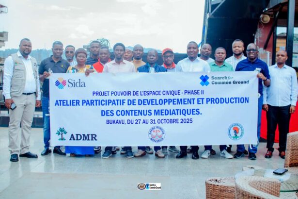 Sud-kivu : SFCG forme des médias  pour devenir des acteurs de paix et de bonne gouvernance